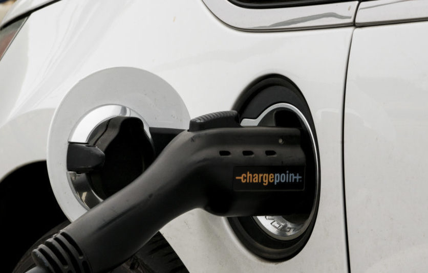This is an image of an electric car charging station
